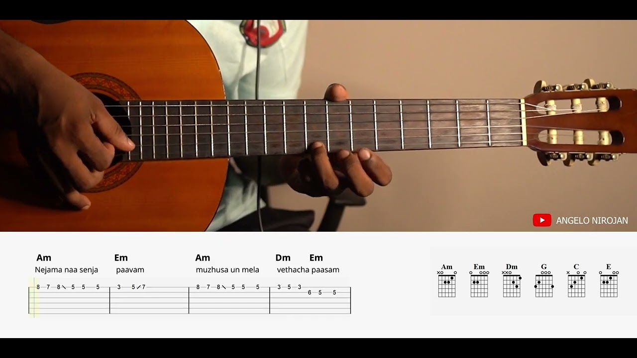 Thenmozhi - Guitar Tabs | Thiruchitrambalam | Angelo Nirojan