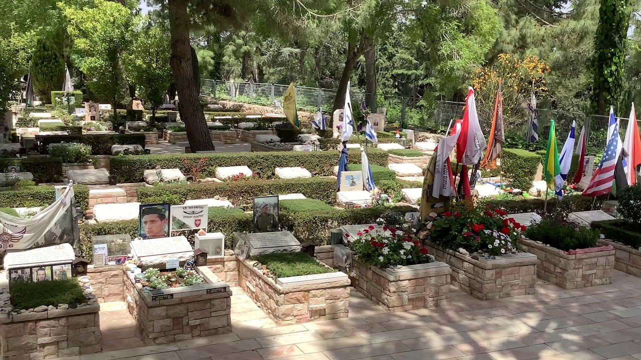 Mount Herzl Military Cemetery in Jerusalem - April 2020