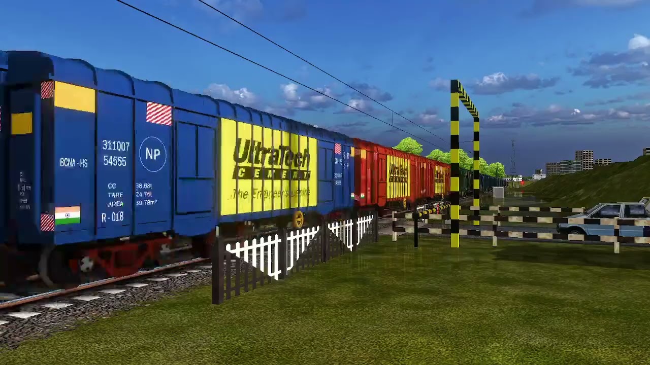 MLDT WDG3A twin leds Freight train upto Kharagpur jn  at hard chugging 