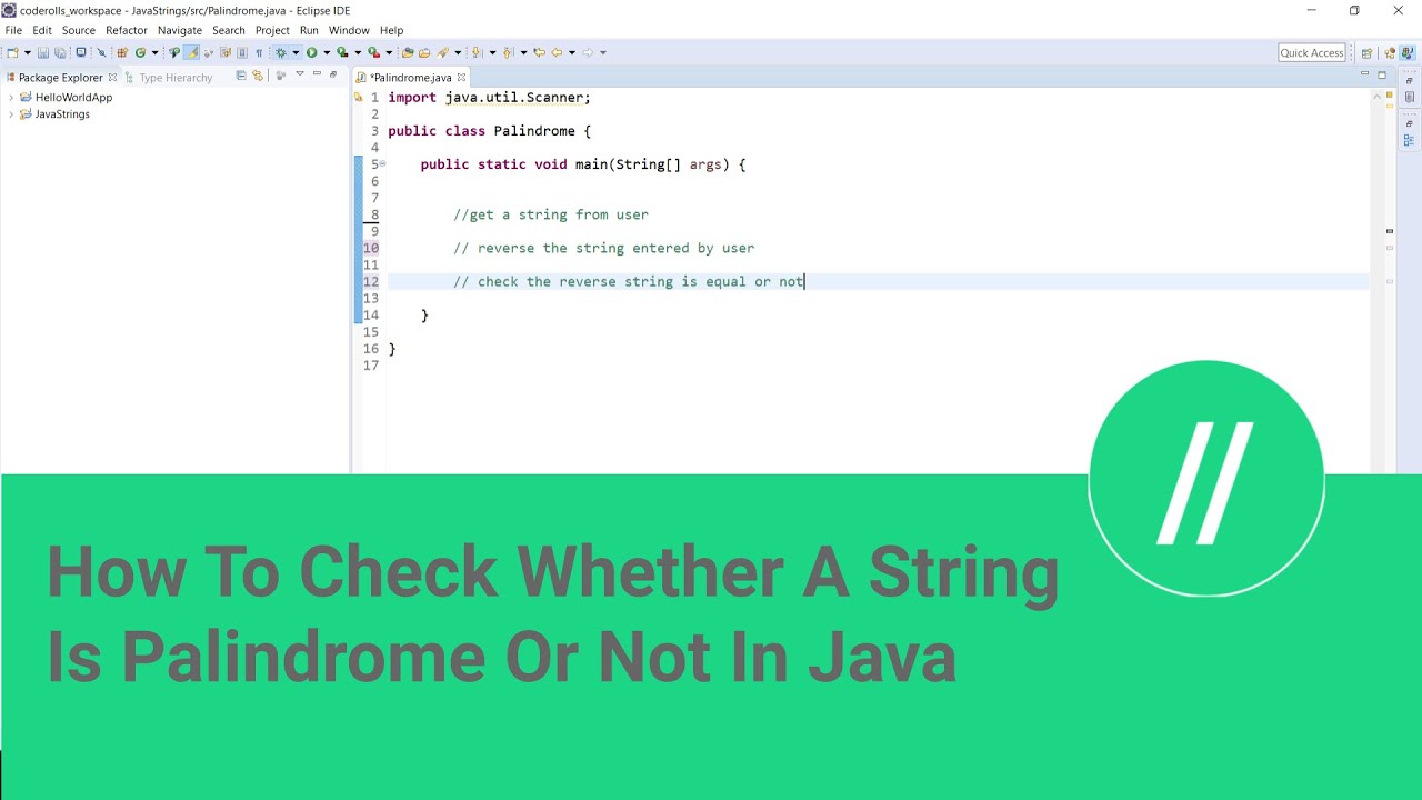 How To Check Whether A String Is Palindrome Or Not In Java
