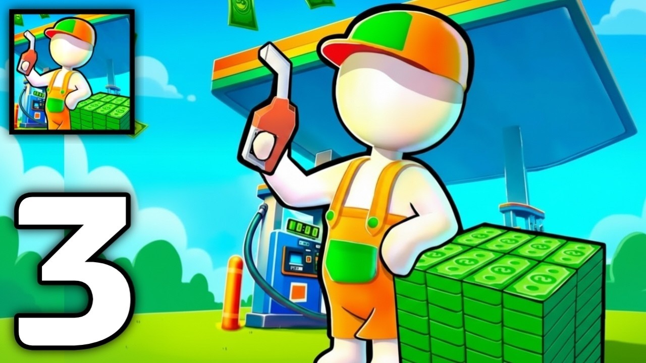 Gas Station: Idle Game - Gameplay Walkthrough Part 3 - Idle Fuel Empire Builds (iOS, Android)