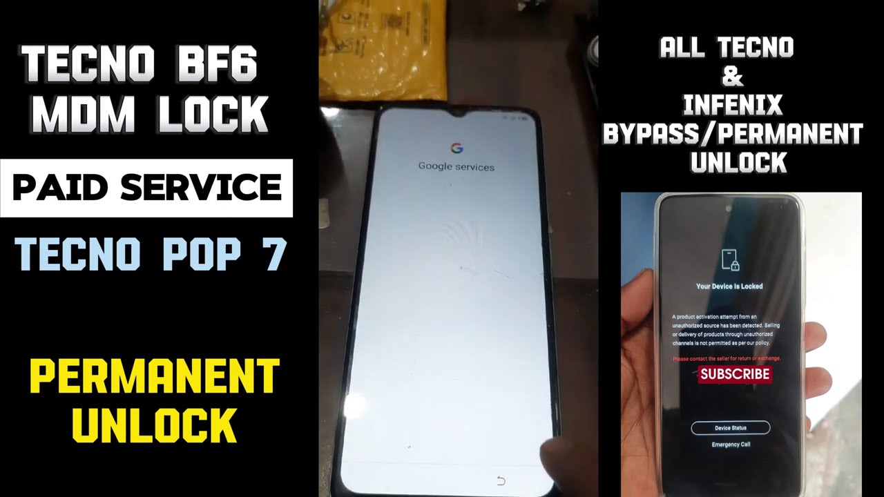 All Tecno & Infinix MDM Permanent Unlock | Tecno BF6 MDM LOCK | Tecno Pop 7 MDM  PERMANENT UNLOCK