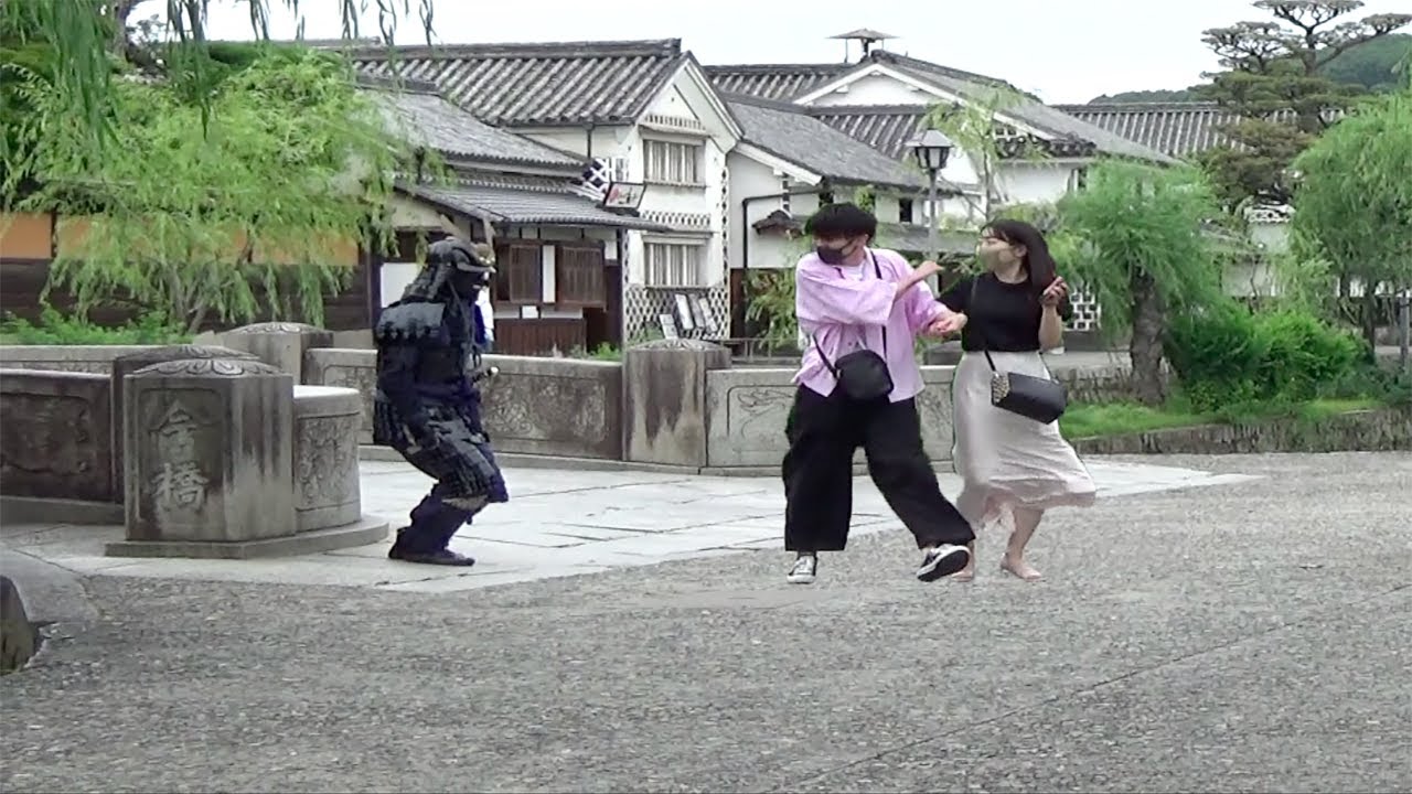 サムライマネキンドッキリ 美観地区 /Samurai Mannequin Prank in Japan