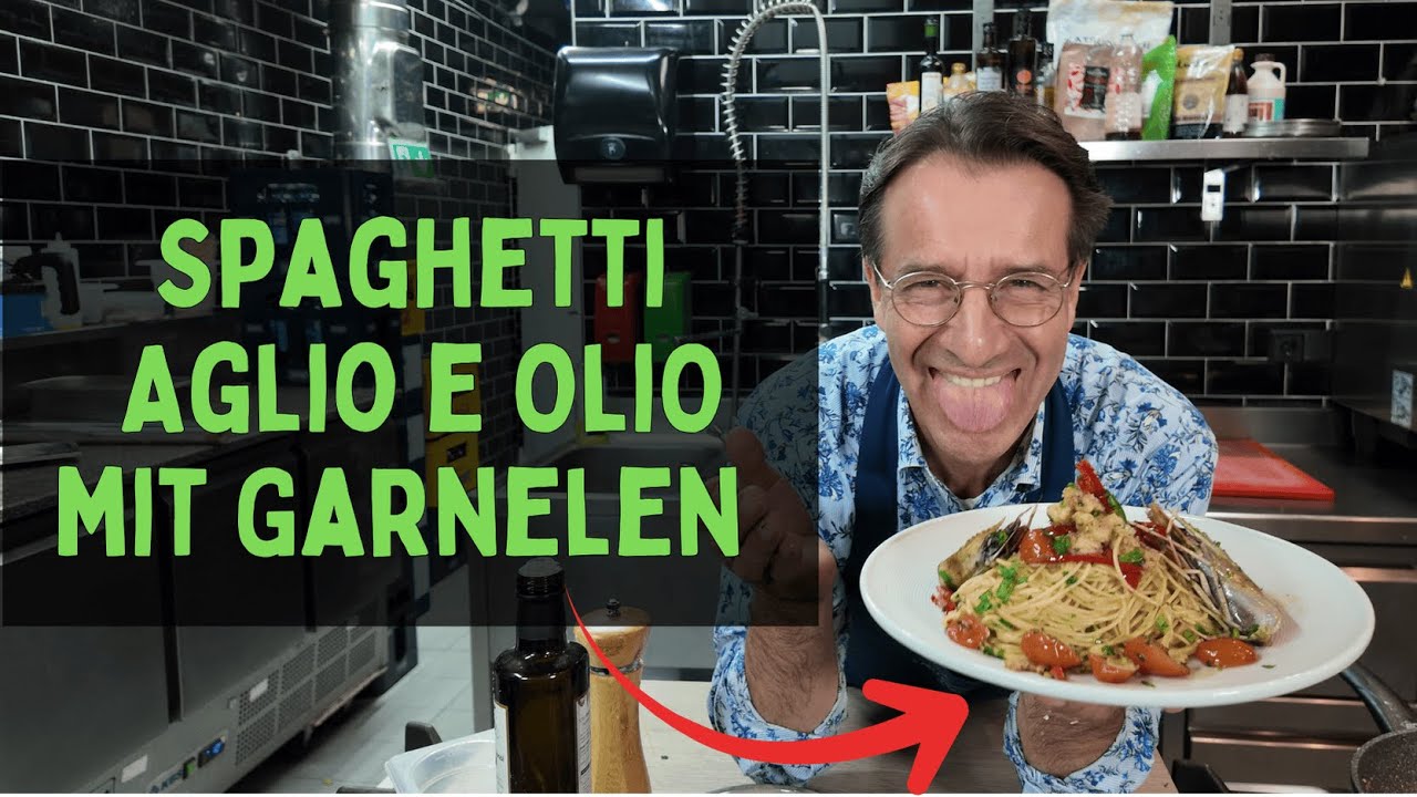 Spaghetti aglio e olio mit Garnelen - eine Geschmacksexplosion 💥🤤