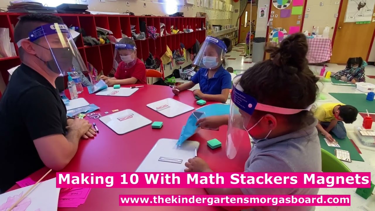Kindergarten Math Lesson:  Using Mathstackers Magnets To Make 10