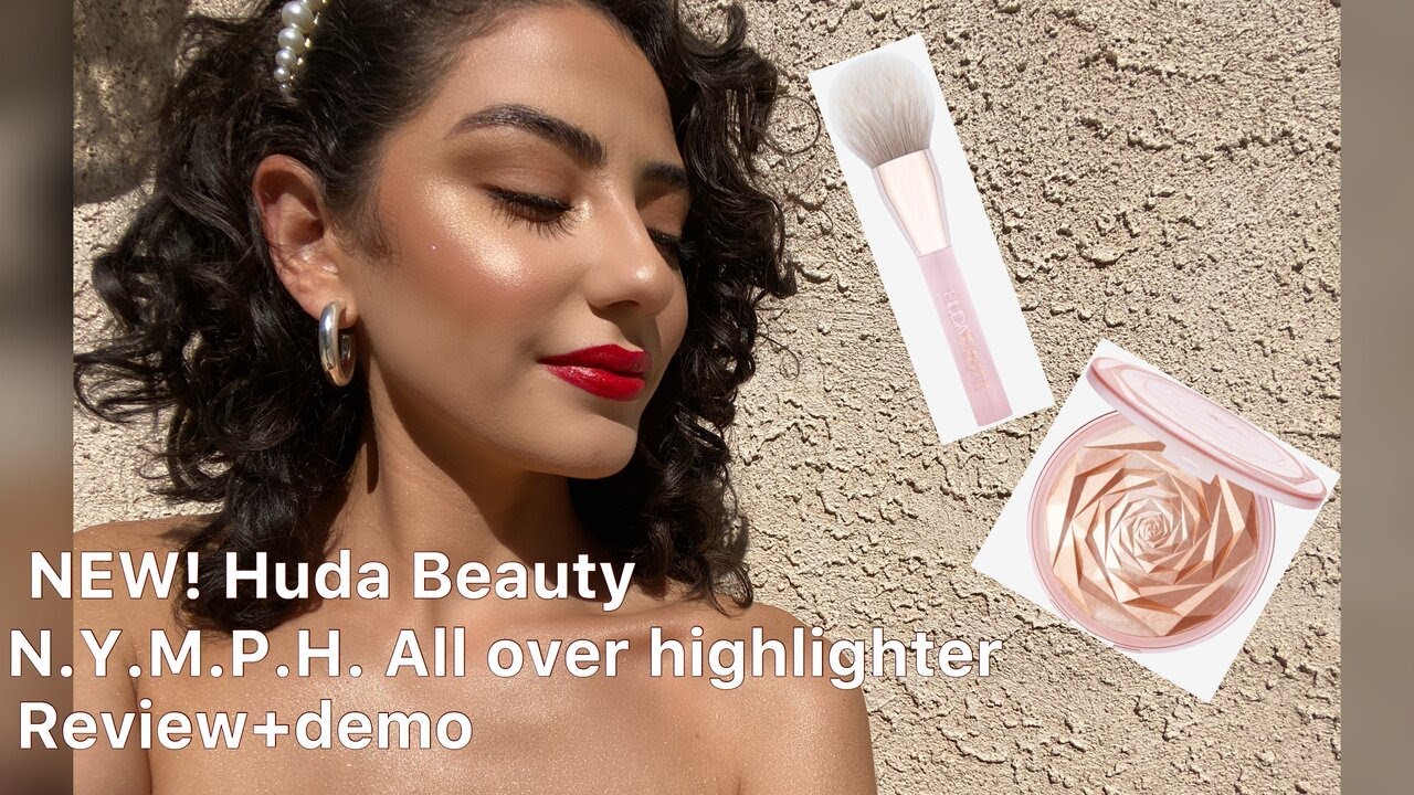 NEW! Huda Beauty NYMPH ALL OVER HIGHLIGHTER POWDER REVIEW+DEMO