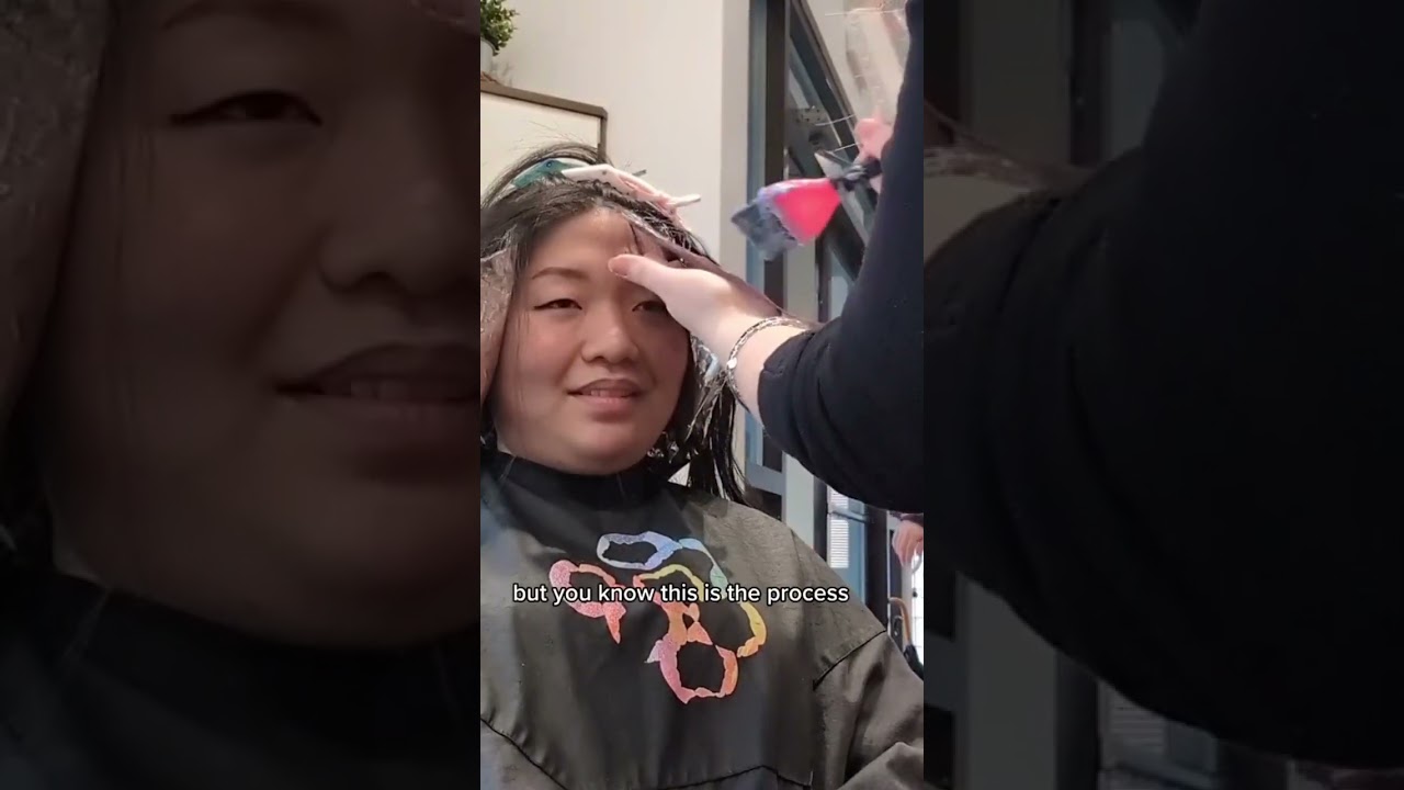 pt 1. blue partial balayage #hairtutorial #bluehair #satire