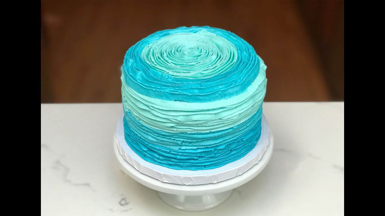 How to Make a BLUE OMBRÉ CAKE | Baking With Ryan