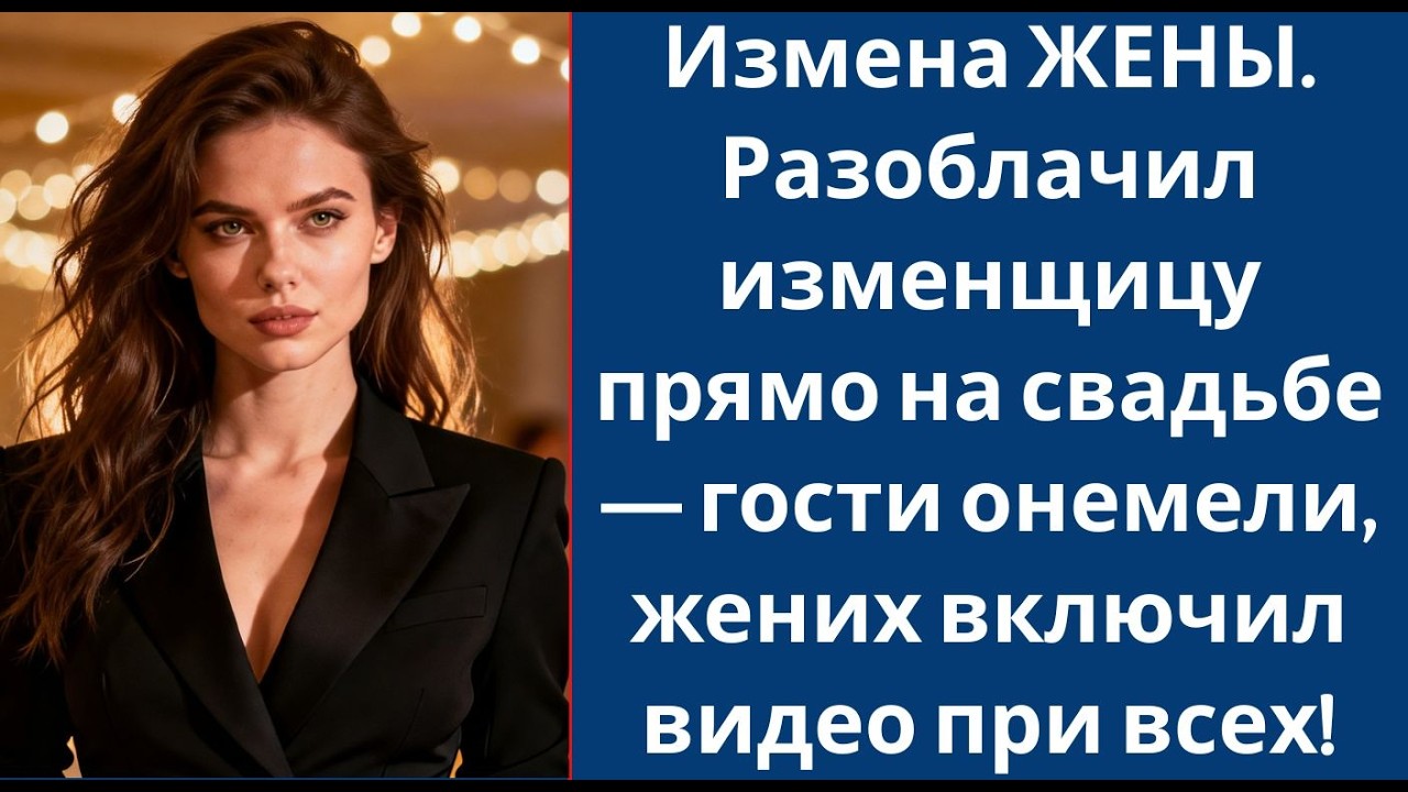 Измена ЖЕНЫ  Разоблачил изменщицу прямо на свадьбе — гости онемели, жених включил видео при всех