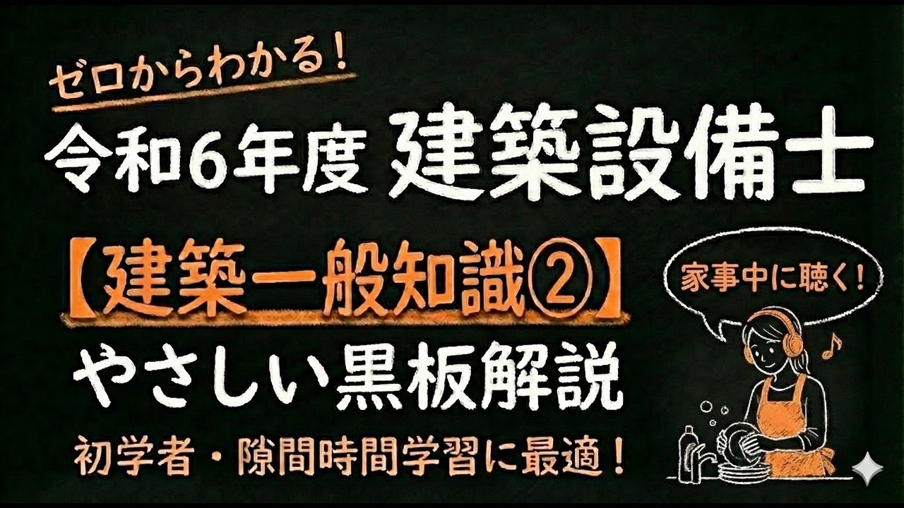 令和６年度　建築設備士　建築一般知識②