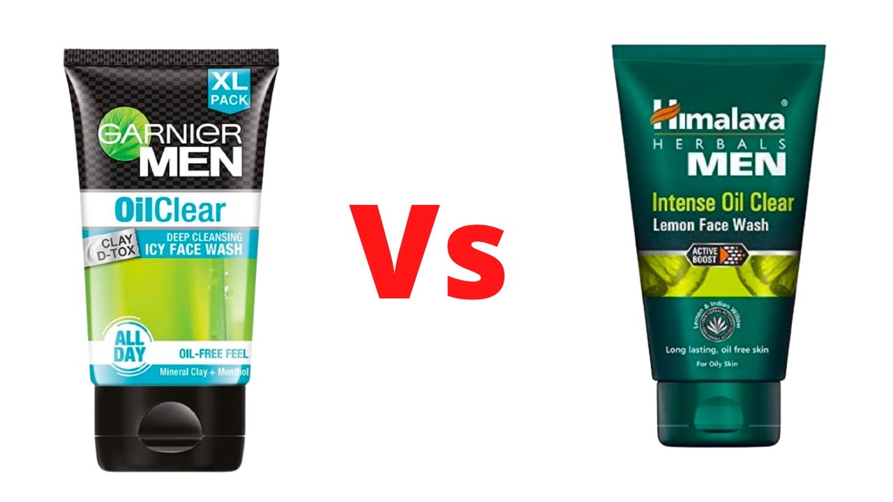 Garnier  Men Oil Clear Facewash  Vs Himalaya MEN Intense Oil Clear Lemon Face Wash