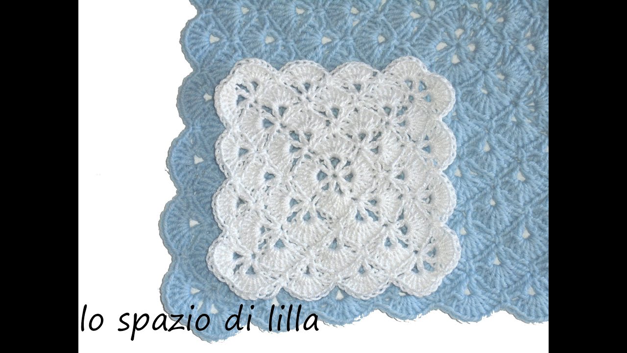 lilla's tutorials: la piastrella crochet a ventaglietti / the crochet fan square