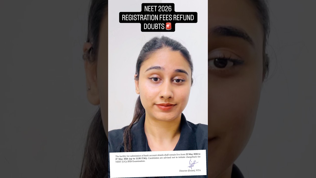 NEET 2026 Registration Fees Refund portal Doubts #neet2026 #neet #reneet2026 #neetpreparation