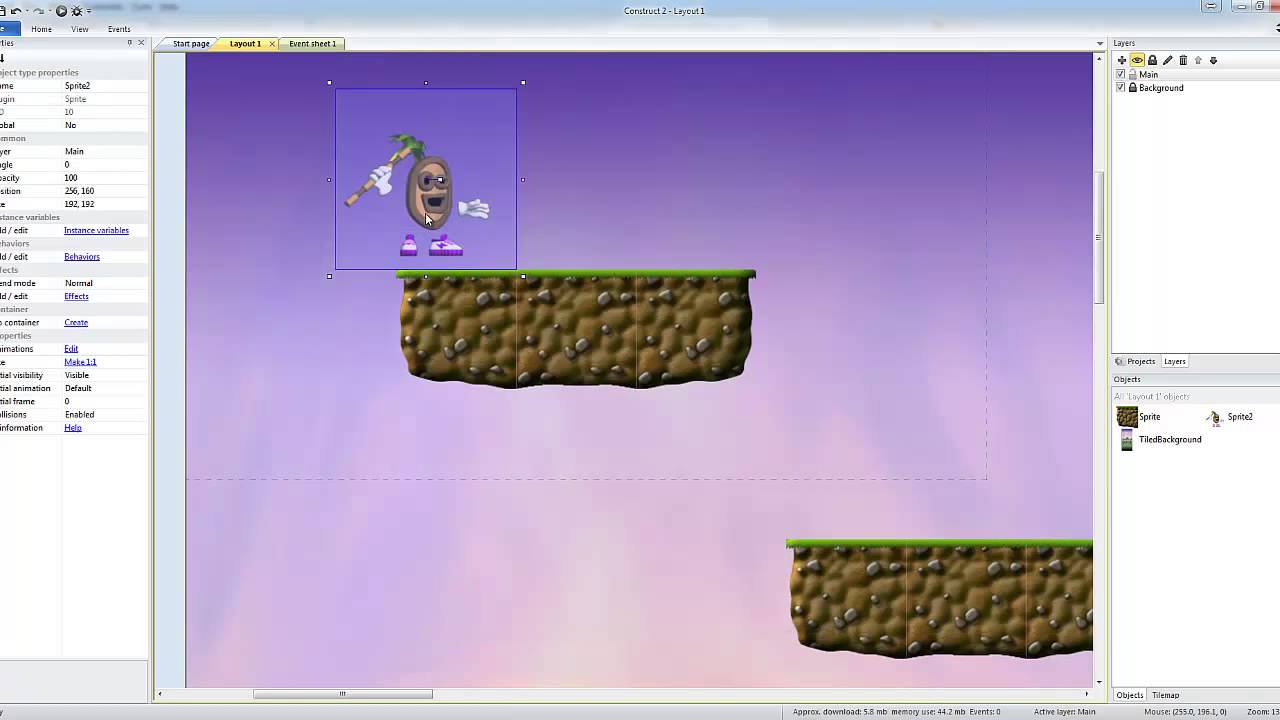 Construct 2: Jungle Platform Game Part 1