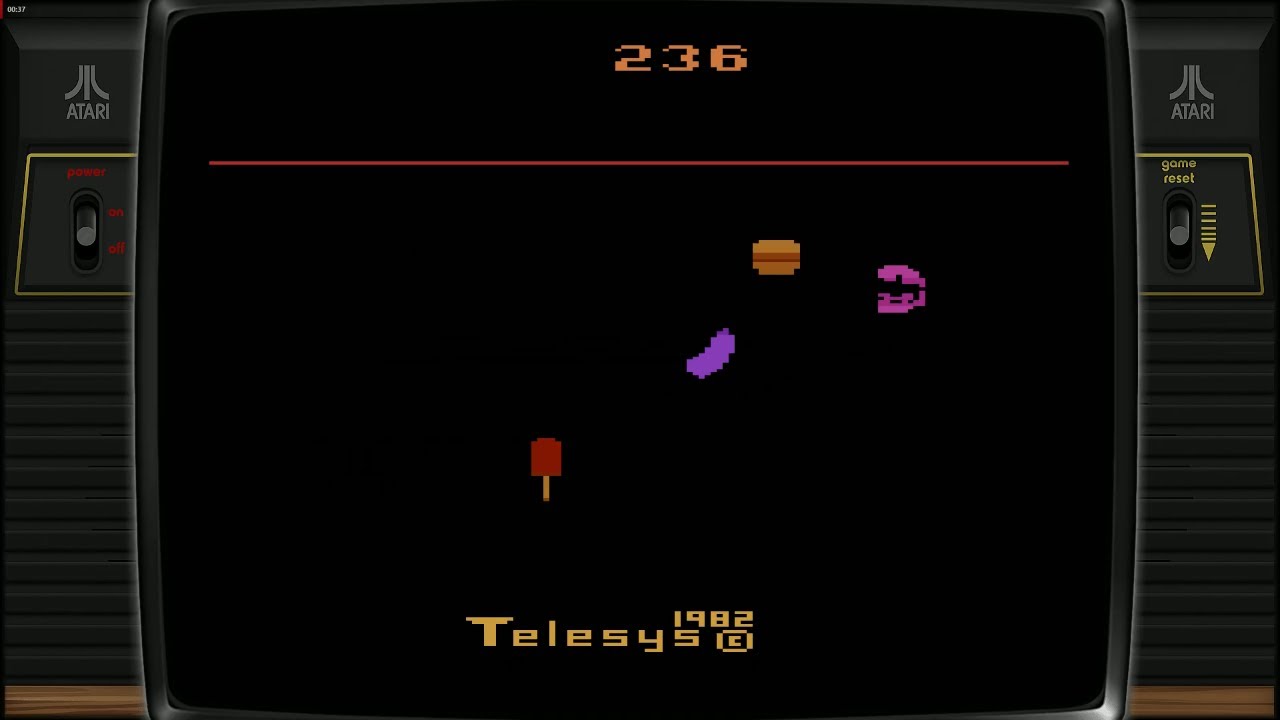 Fast Food (Atari 2600) Gameplay | Classic 1982 Arcade Action by Telesys