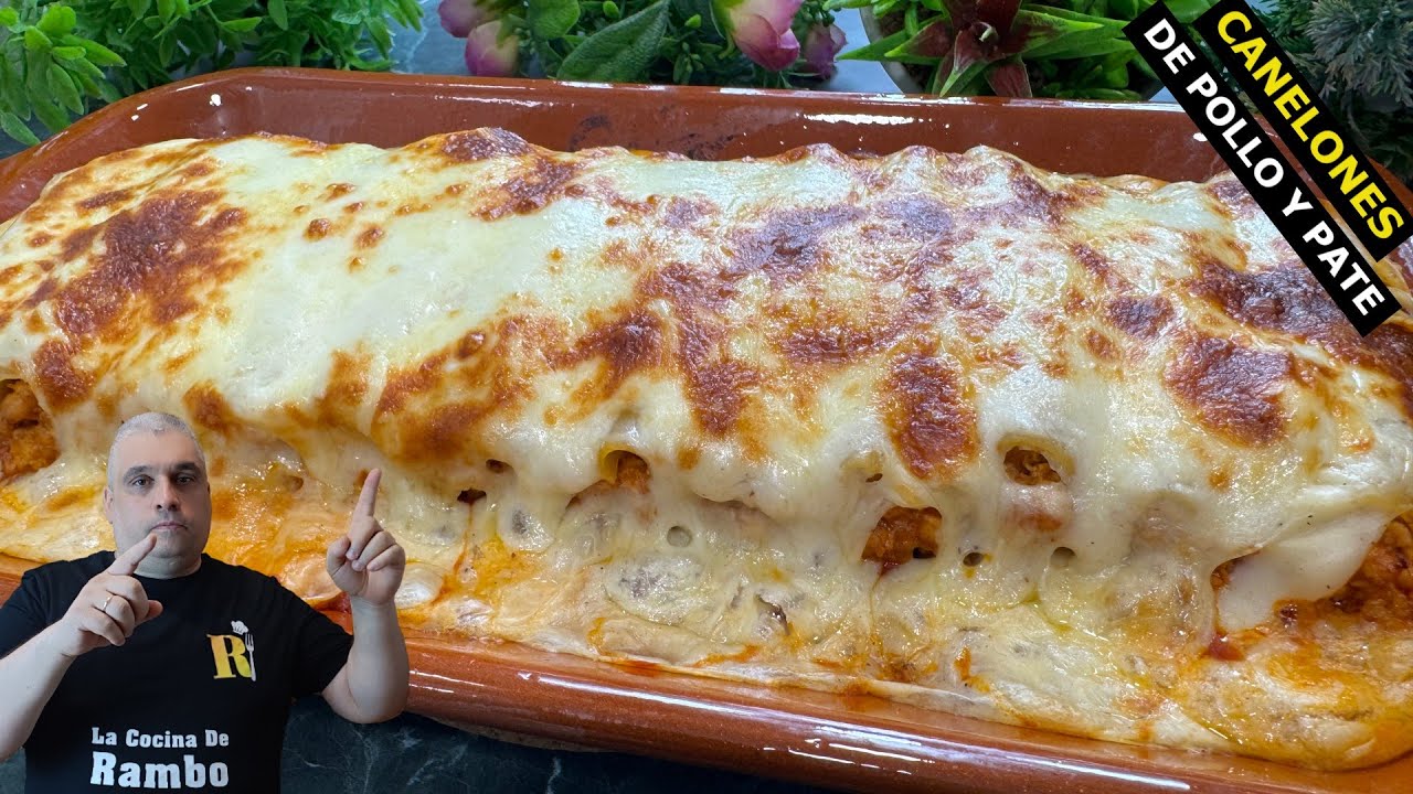 💥 Canelones de Pollo y Pate fáciles y deliciosos 😋 - Recetas de Canelones