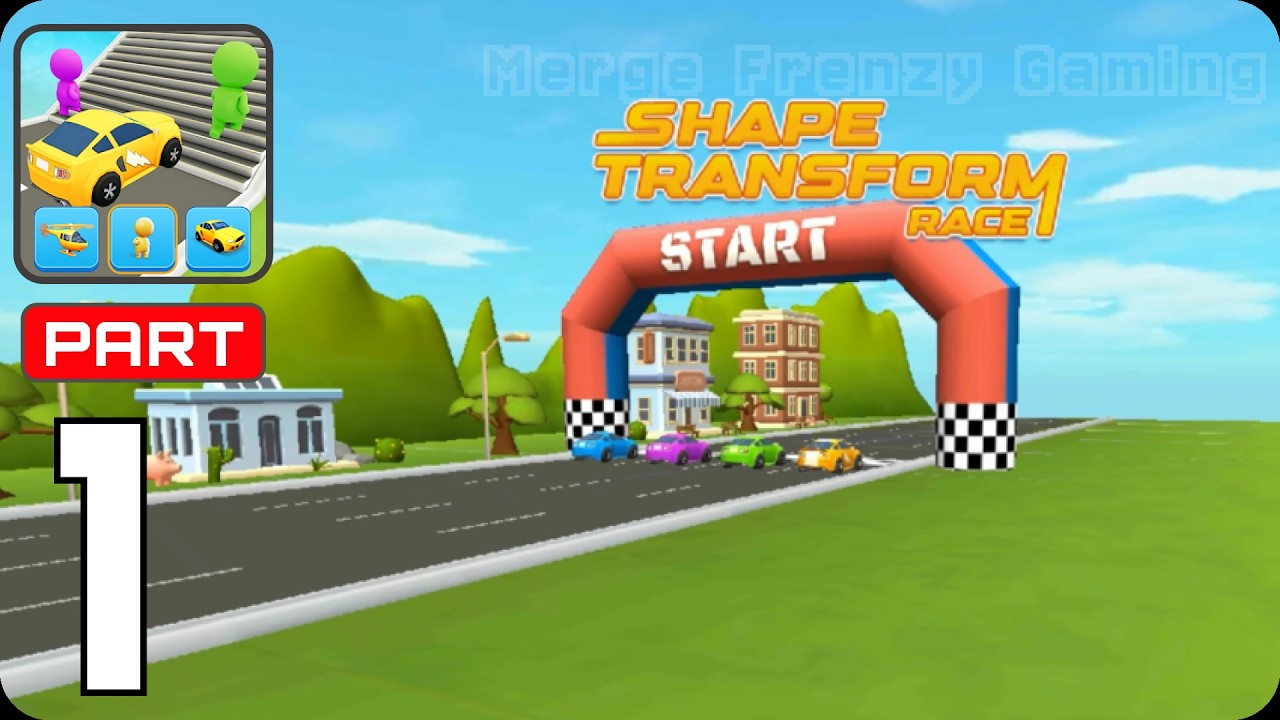 Shape Transform Race 🏃‍♂️🚗🚲🚦All Levels Gameplay Walkthrough Max Level Ep 001 (iOS, Android)