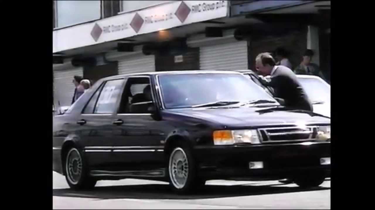 Wheels on Ice - Erik Carlsson tests his Saab 9000 on the track