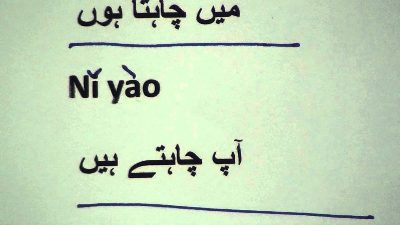 Learn Chinese through Urdu lesson.2