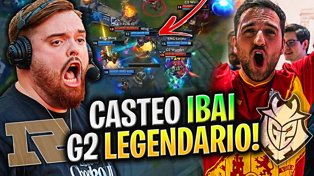 IBAI CASTEÓ la SERIE BRUTAL del LEGENDARIO G2 contra UZI! - G2 VS RNG CUARTOS FINAL WORLDS 2018