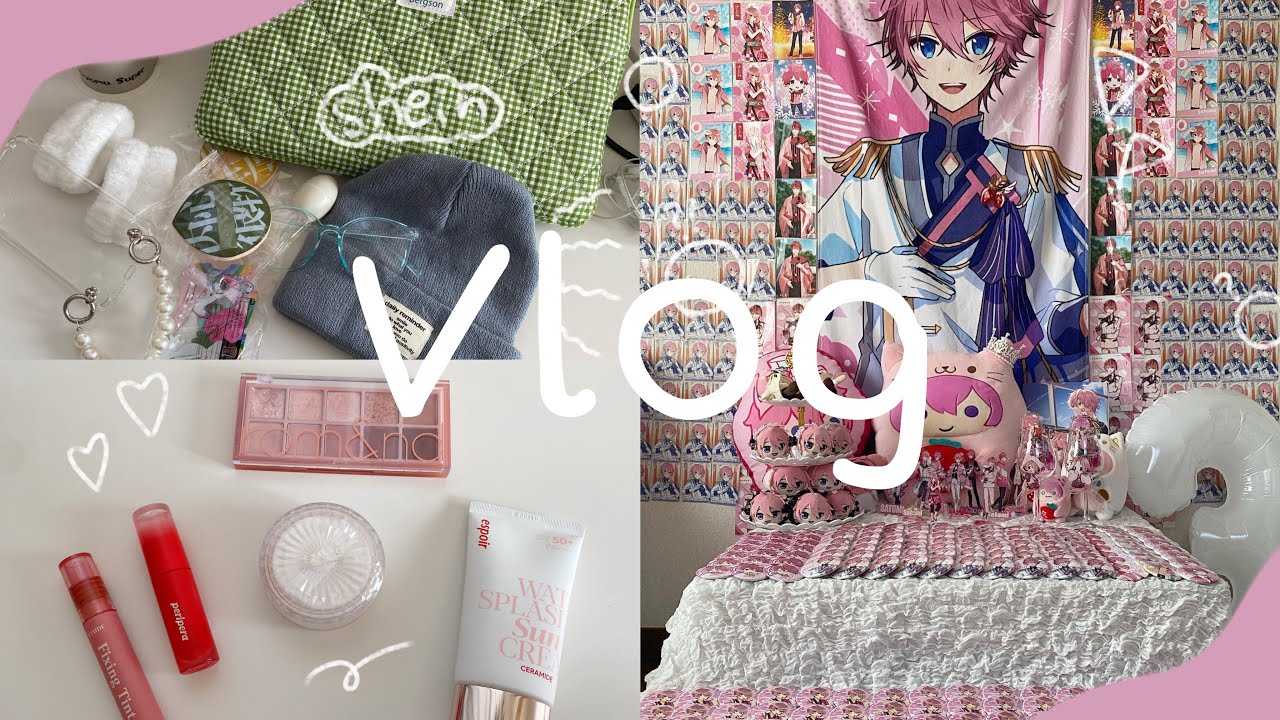 【Vlog】本人不在の誕生祭の祭壇作り🎂♡.SHEIN購入品紹介🕯️.高校生最後の登校日の日