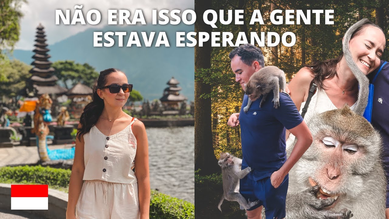 O templo mais bonito de BALI, na Indon&eacute;sia... e fomos atacados por macacos!