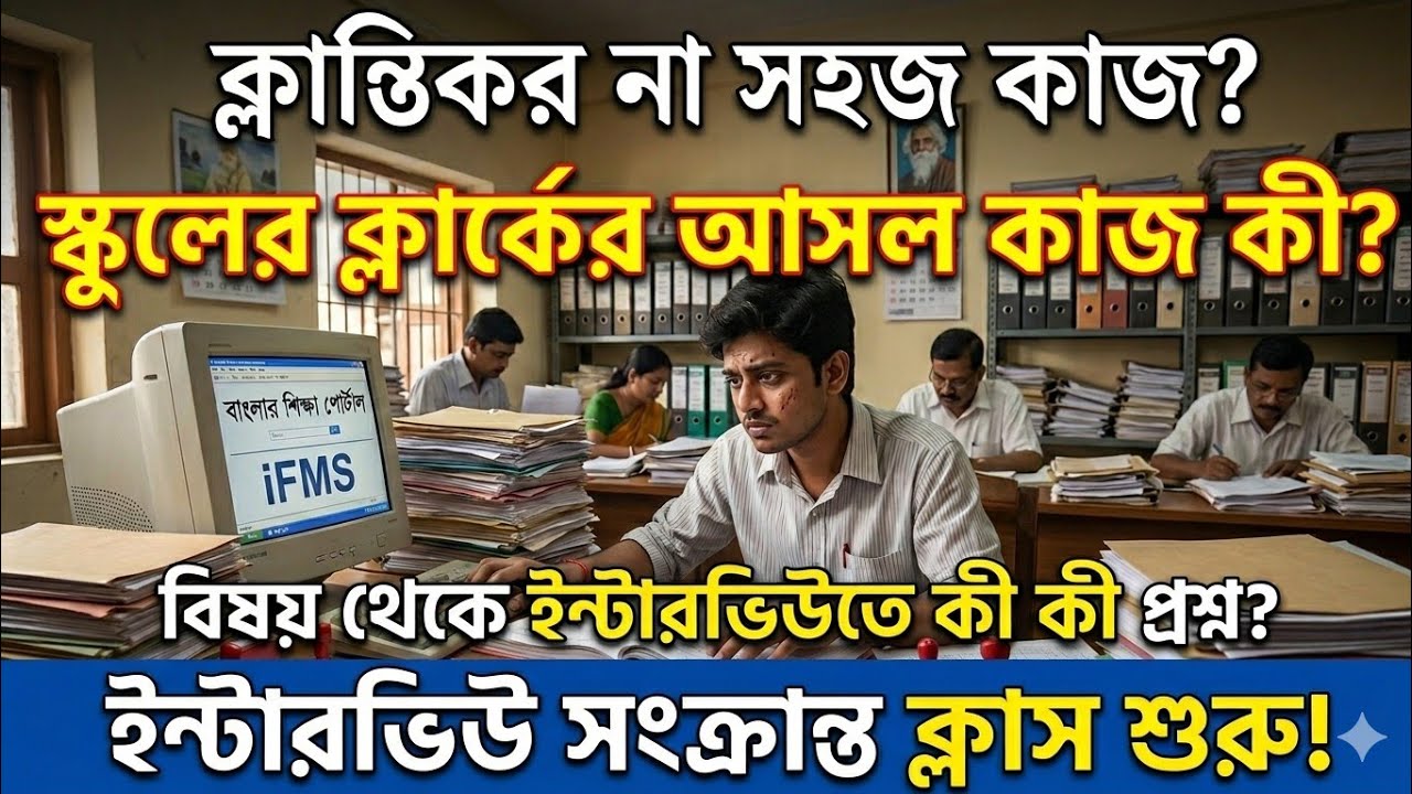 WBSSC School Clerk: Duties & Responsibilities | স্কুলের ক্লার্কের কাজ কী কী?