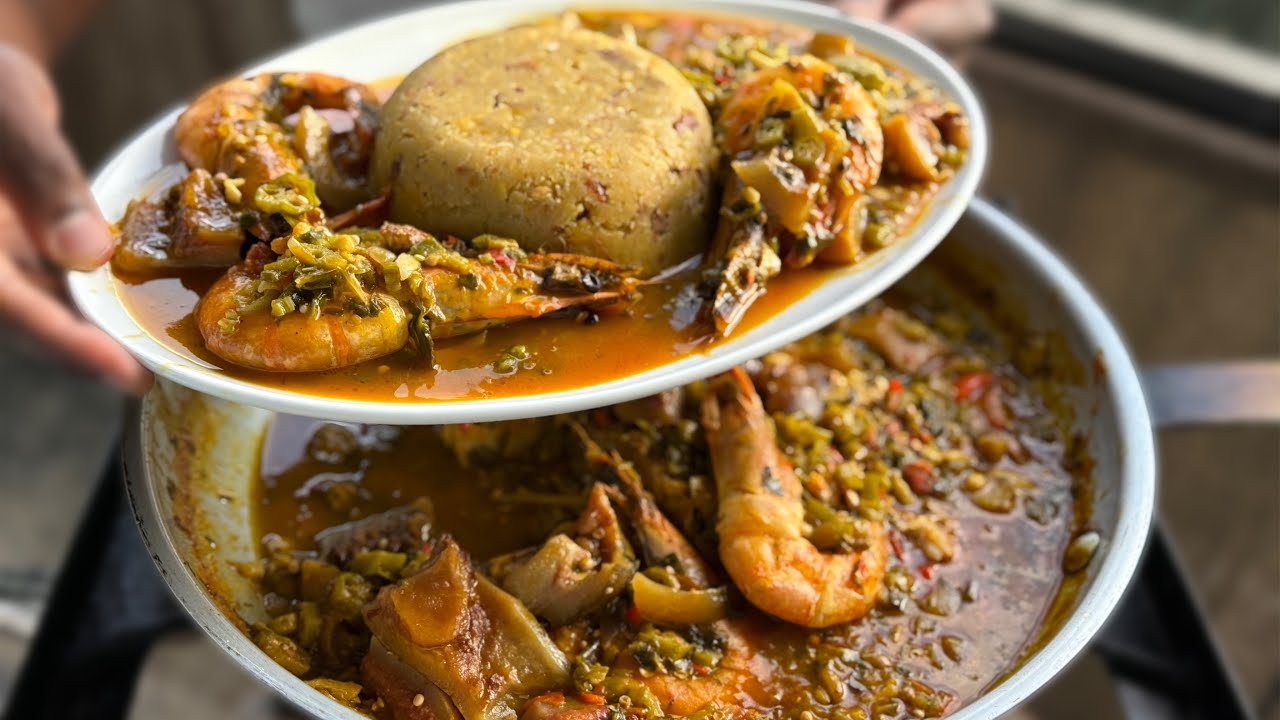 Okra Stew with Mofongo Another one from the Ancestors 🔥
