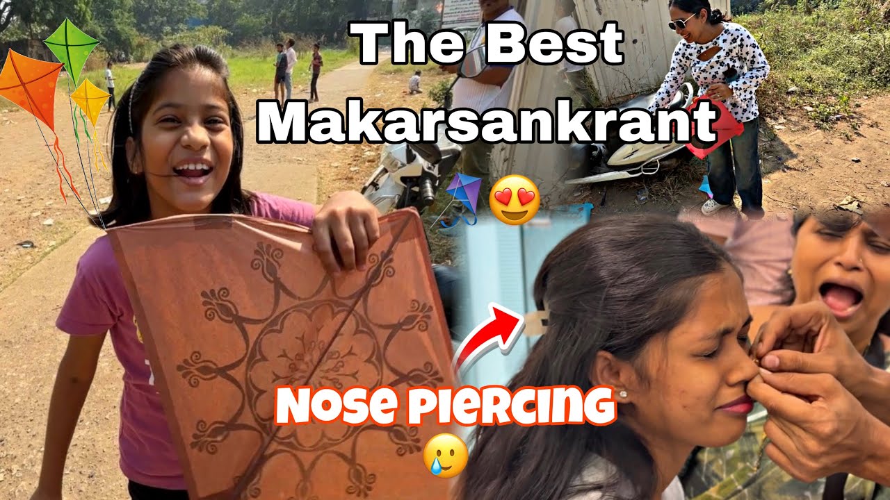 Special Makarsankrant❤️😍Ani Nose Piercing Experienced😰🥲