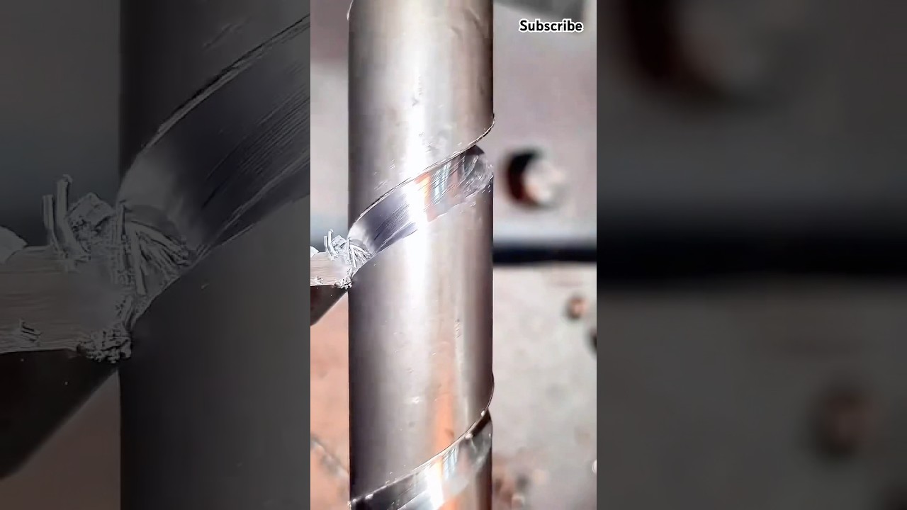 The machining process of spiral groove on solid shaft #tools #skills #shorts