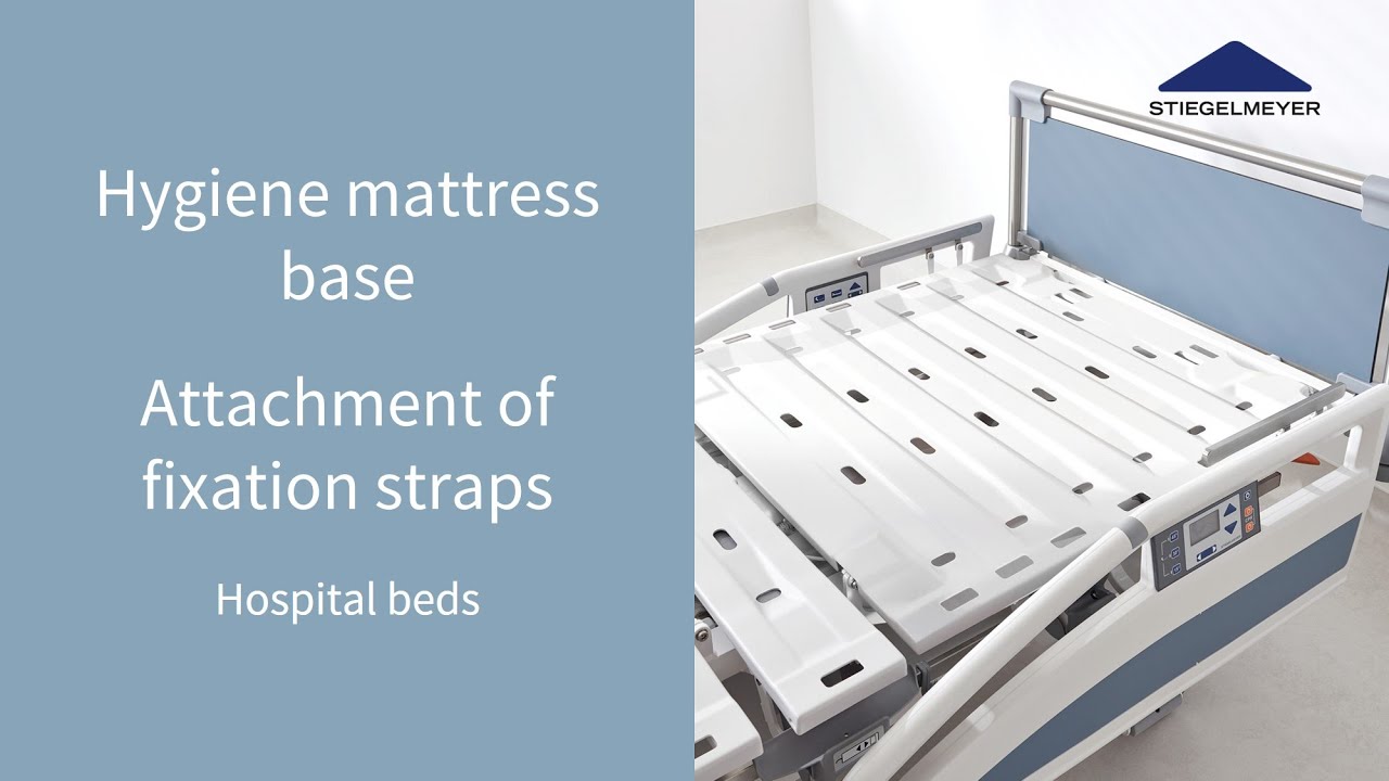 Hospital beds | Instructional video | Hygiene mattress base for fixation straps | Stiegelmeyer