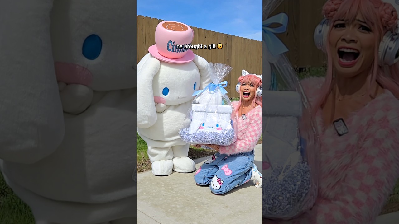 Cinnamoroll but he came to visit! #cinnamoroll #sanrio #shorts