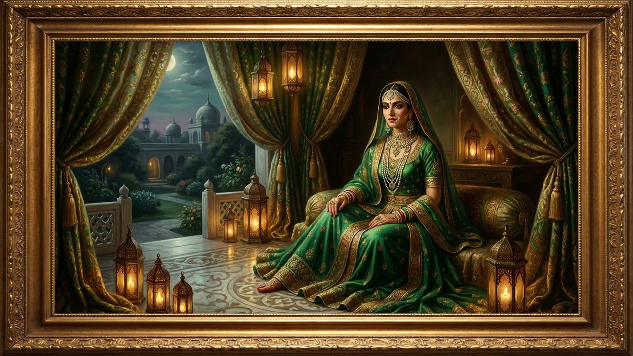 Emerald Queen in Moonlight | 4K Luxury Frame TV Art Display