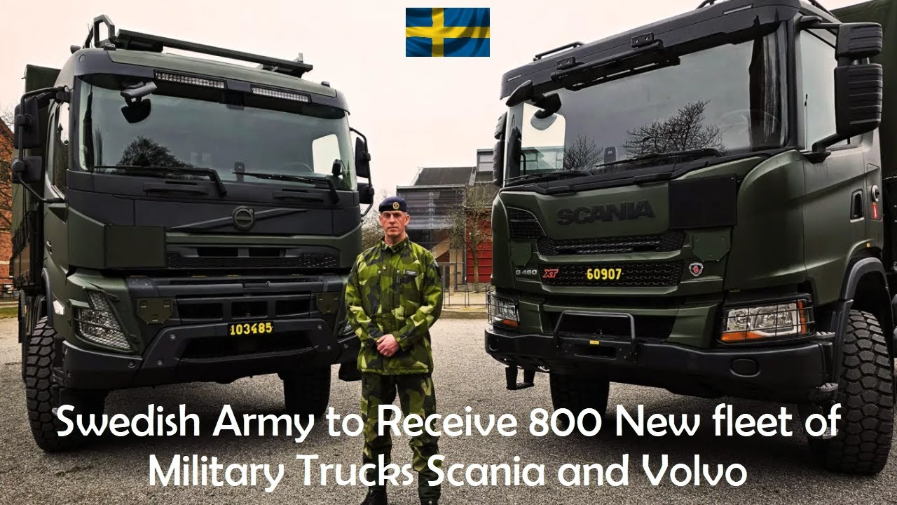 Шведская армия получит 800 новых военных грузовиков Scania и Volvo