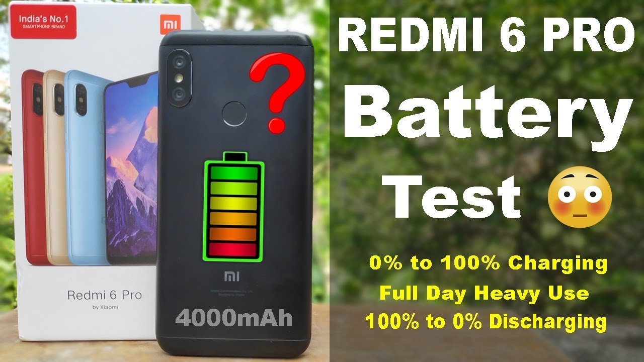 Redmi 6 Pro Full Day Battery Test🔥🔥 Charging, Discharging, Heavy Use, Screen On Time