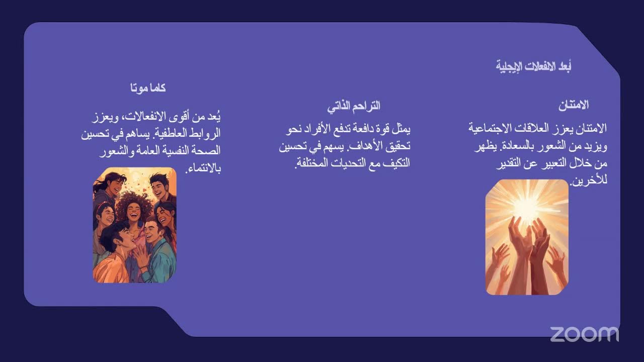 ⚪ الإنفعالات الإيجابية المتسامية مع الذات