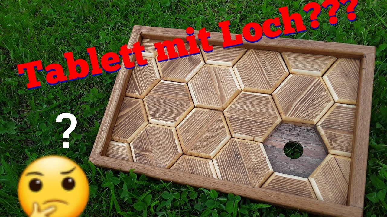 Tablett mit Loch eine geniale Idee    HEXAGON/SECHSECKIG