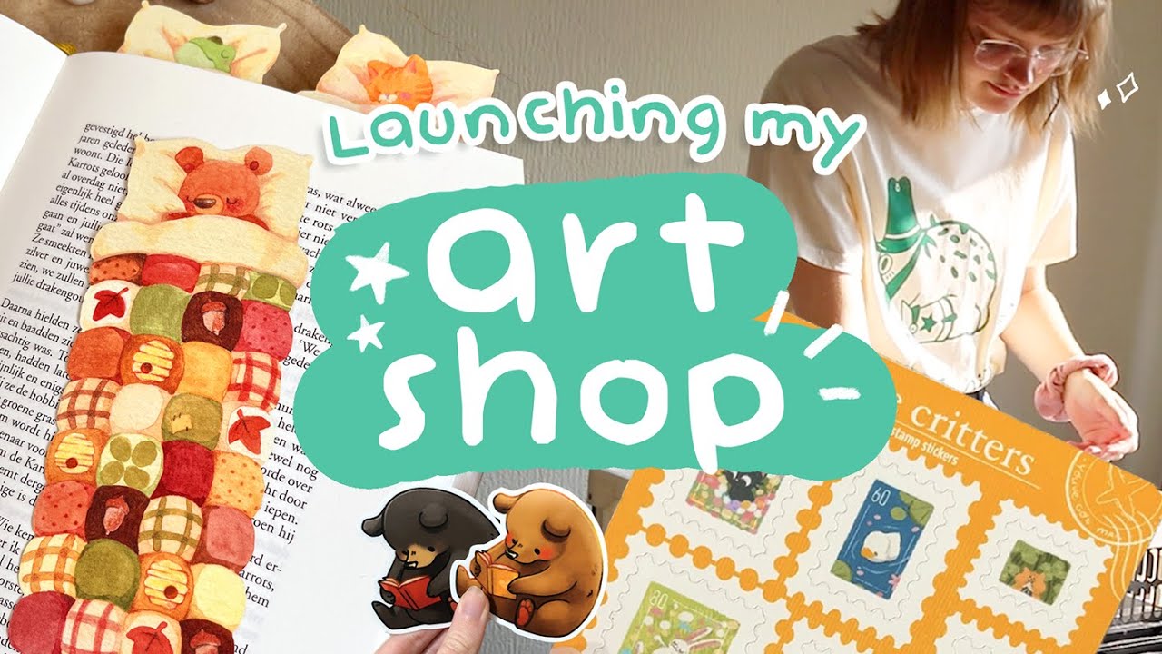 Opening my art business ✿ Preparing for launch day and setting up my Shopify storefront | ep.1