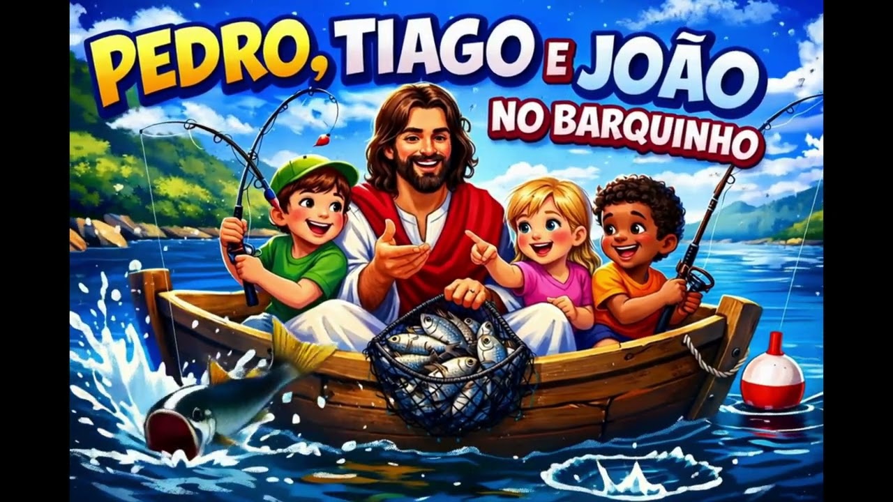 Pedro, Tiago e João no Barquinho 🎣 | Música Infantil Cristã com Jesus