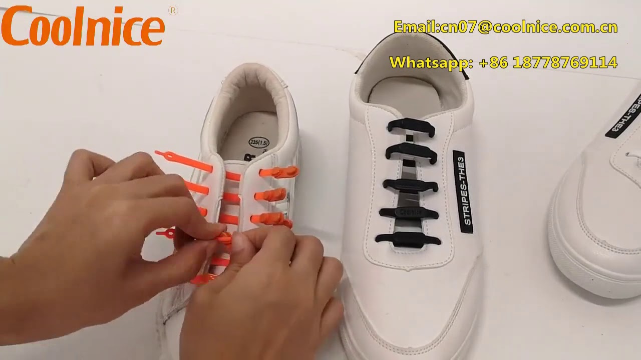 No Tie Replacement Silicone Shoelaces, elastic shoe lace