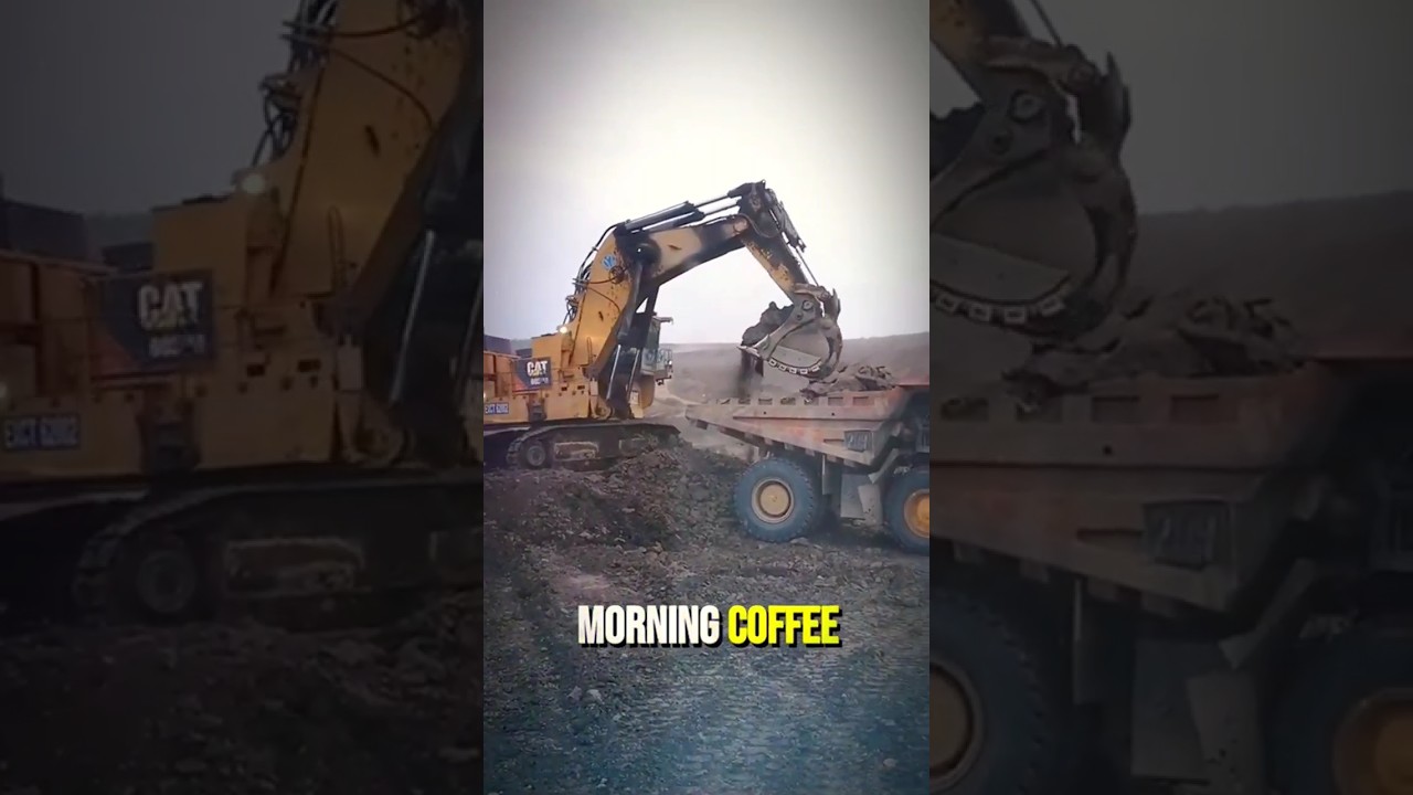 THE BEAST AMONG GIANTS 😱😱😱 #caterpillar #mining #excavator #america #hydraulic #american #bucket