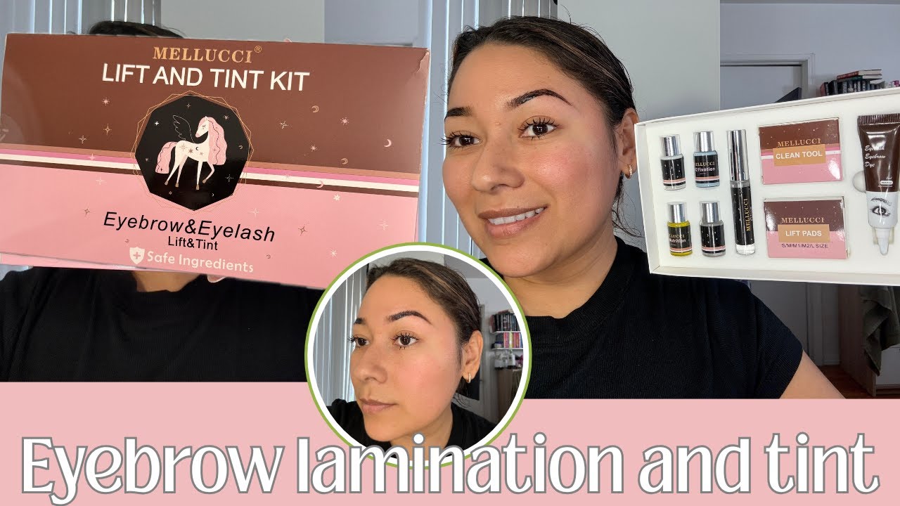 At home eyebrow lamination and tint