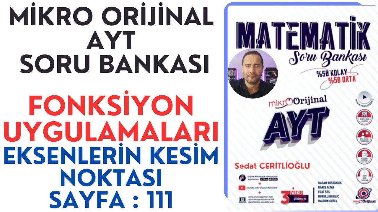 FONKSİYON UYGULAMALARI | MİKRO AYT SORU BANKASI SYF:111 |#orijinalmatematik#mikroorijinal#yks2024
