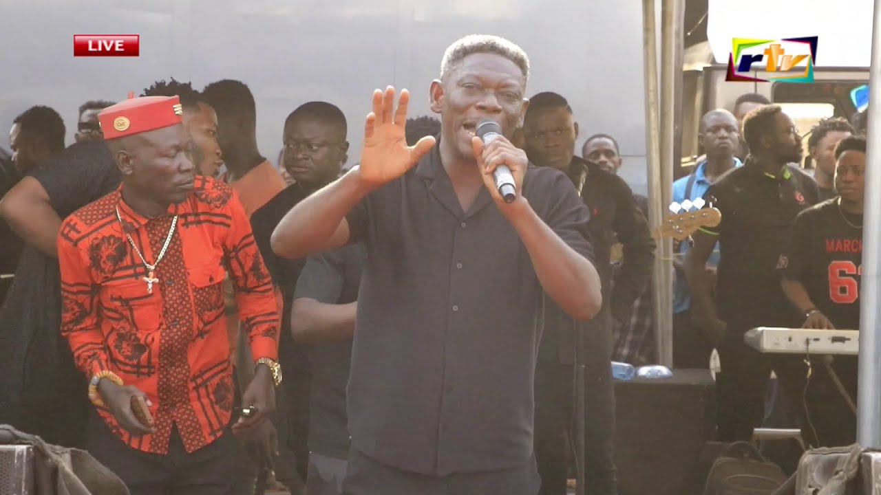 Agya Koo performs live concert at C confion's funeral