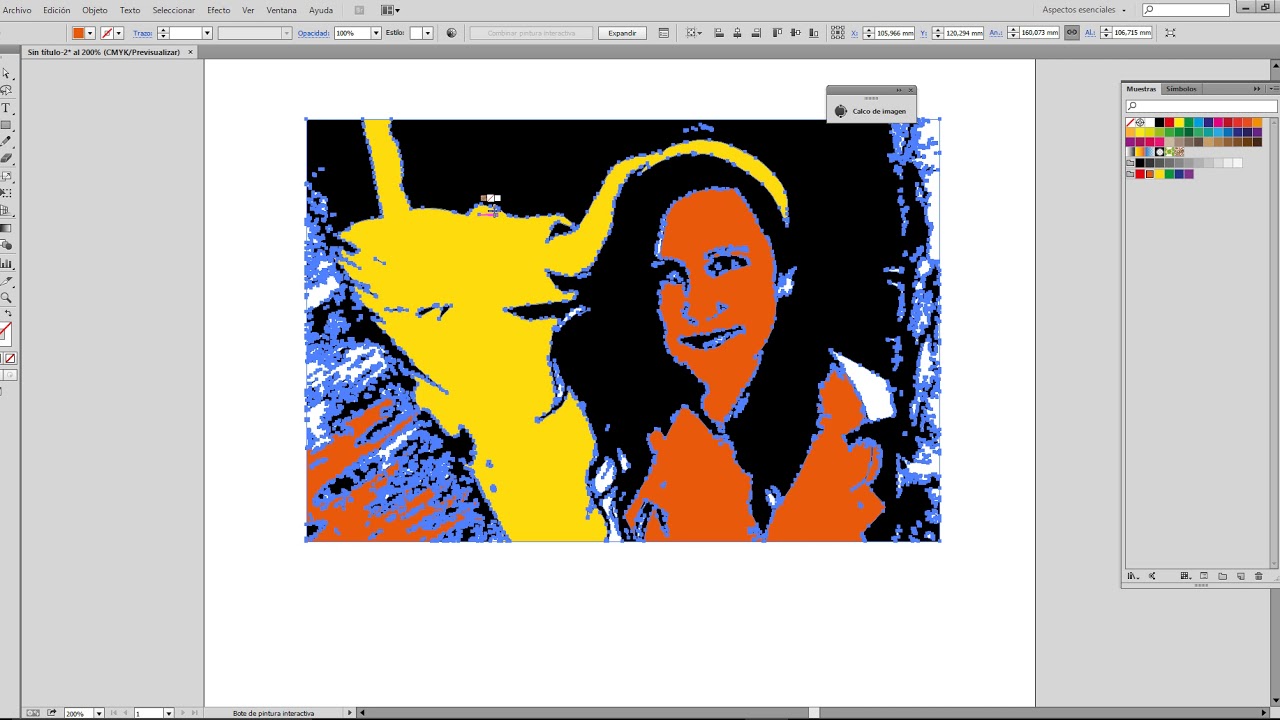 Calco interactivo y pintura interactiva en illustrator