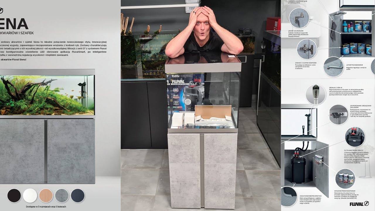 Nowe Zestawy akwariowe Fluval Siena 160 270 330 -Unboxing 160