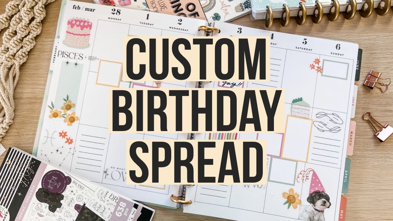 February 2022 Patron Plan With Me Pt 1 | Birthday Spread for Alex | Big Happy Planner | Zodiac