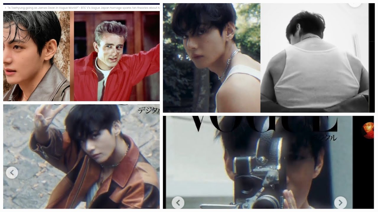 🔥Taehyung Goes Full James Dean! | VOGUE Japan Digital Cover 2025 | Vogue World: Hollywood#taehyung 