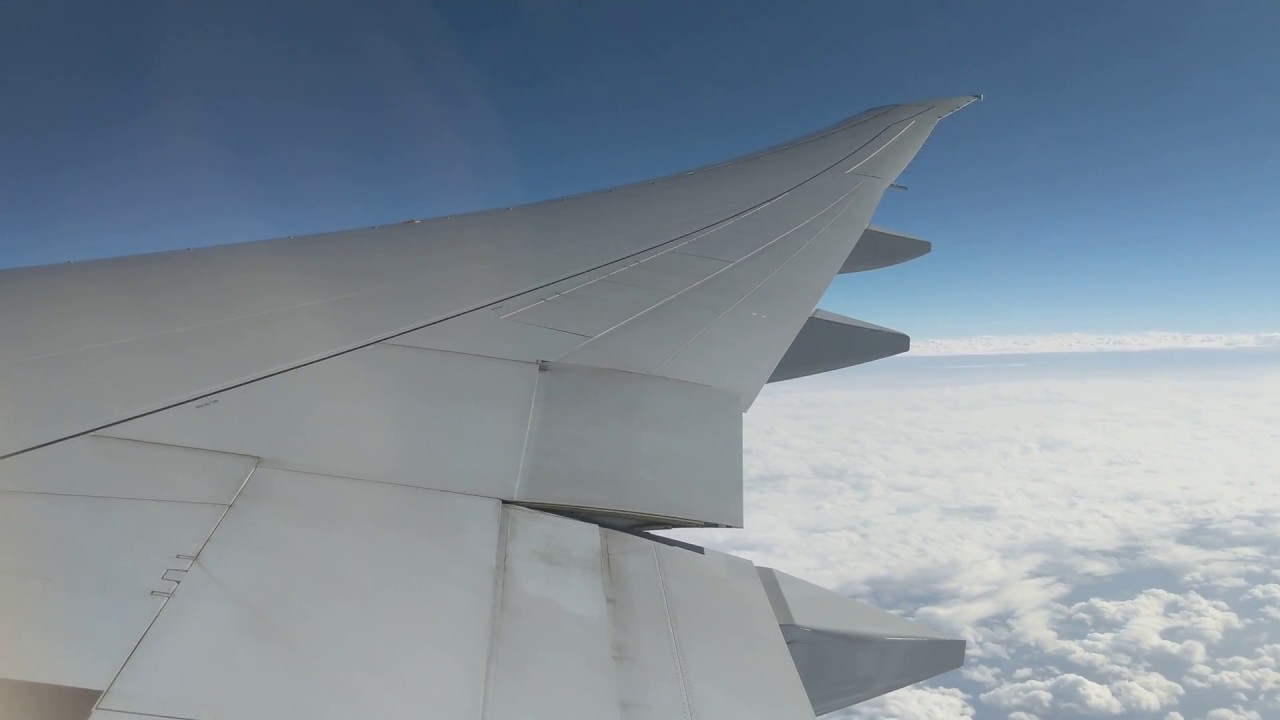 High Altitude Turbulence Chop over Pacific Ocean (High Speed Aileron Action) 777-300ER