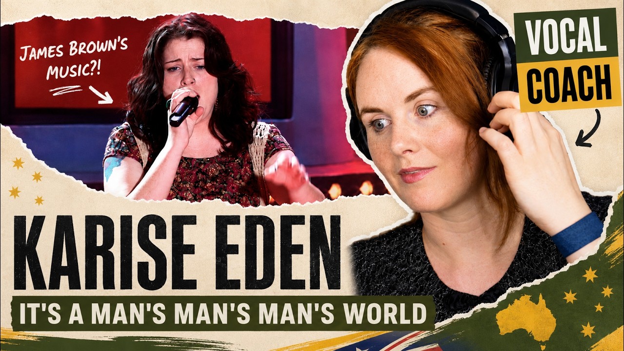 Vocal Coach reacts to Karise Eden sings ‘It's a Man's Man's Man's World’ by James Brown